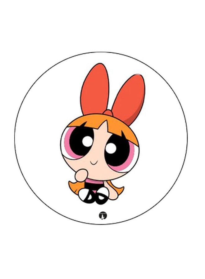 BP Printed Pop Socket Phone Holder White/Orange/Beige - Image 2