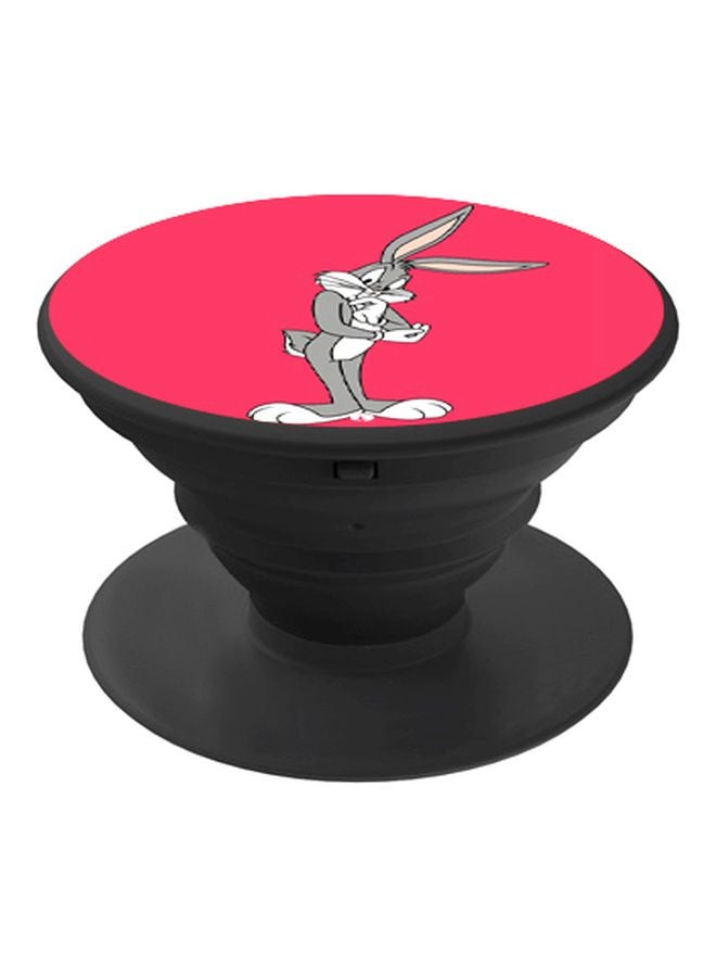 BP Printed Pop Socket Phone Holder Pink/Grey/White - Image 1