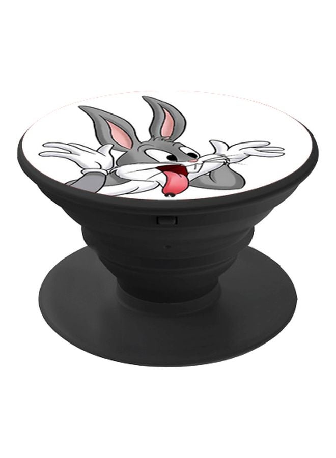 BP Printed Pop Socket Phone Holder White/Grey/Red - Image 1