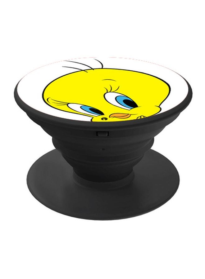 BP Cartoon Printed Pop Socket Holder Black/White/Yellow - Image 1