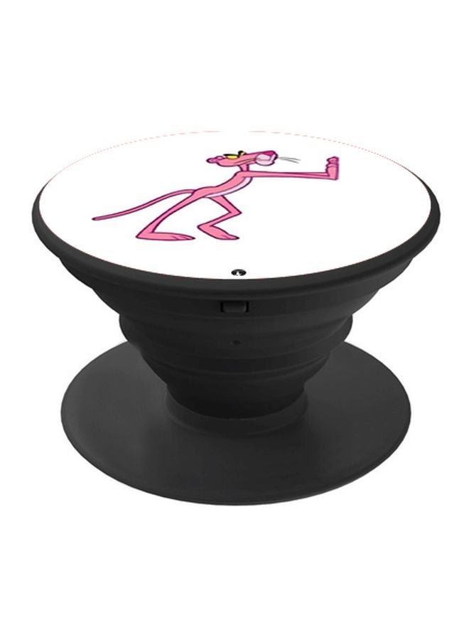 BP Cartoon Printed Pop Socket Holder Black/White/Pink - Image 1