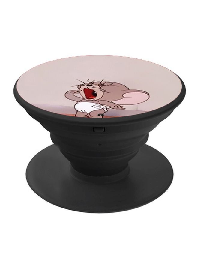 BP Jerry Printed Pop Socket Phone Holder Light Brown/White/Black - Image 1