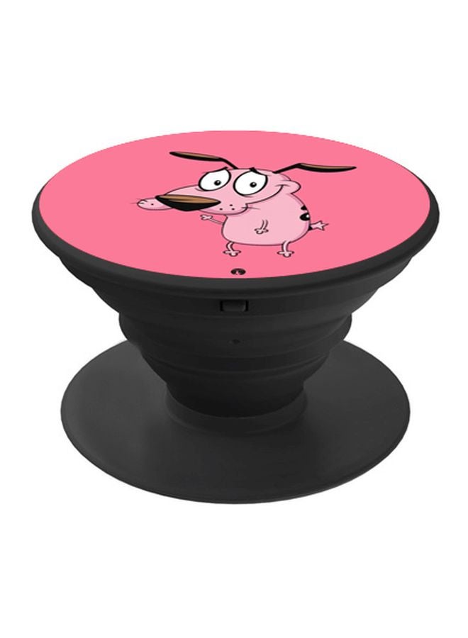 BP Courage The Cowardly Dog Printed Pop Socket Phone Holder Pink/White/Black - Image 1