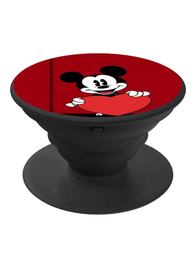 BP Cartoon Printed Pop Socket Phone Holder Black/White/Red - Image 1