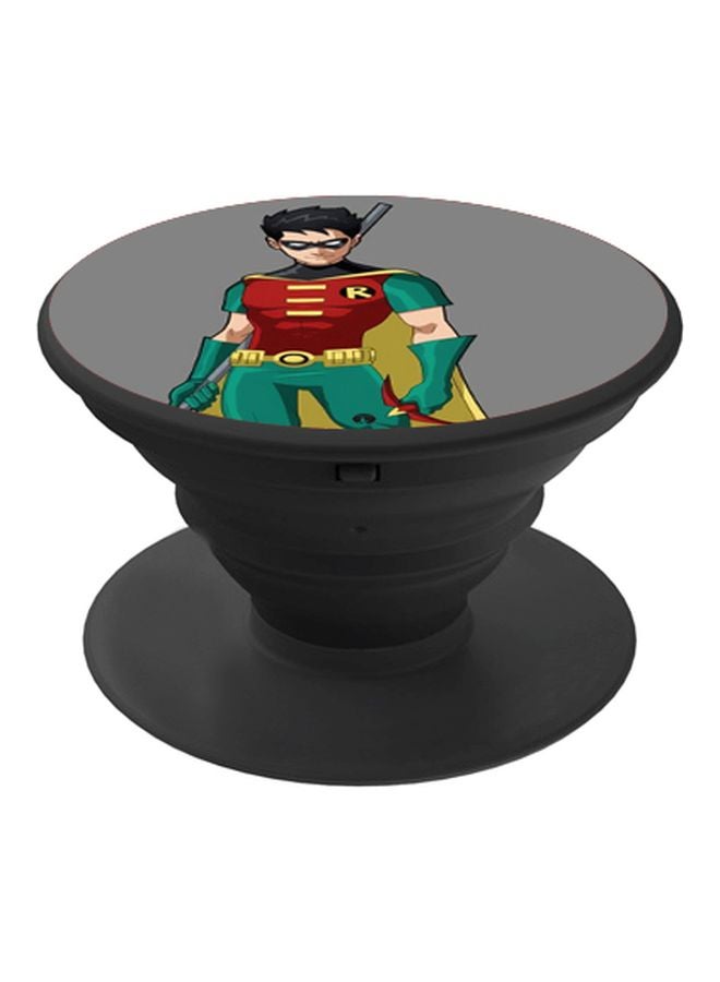 BP Cartoon Printed Pop Socket Phone Holder Grey/Red/Black - Image 1