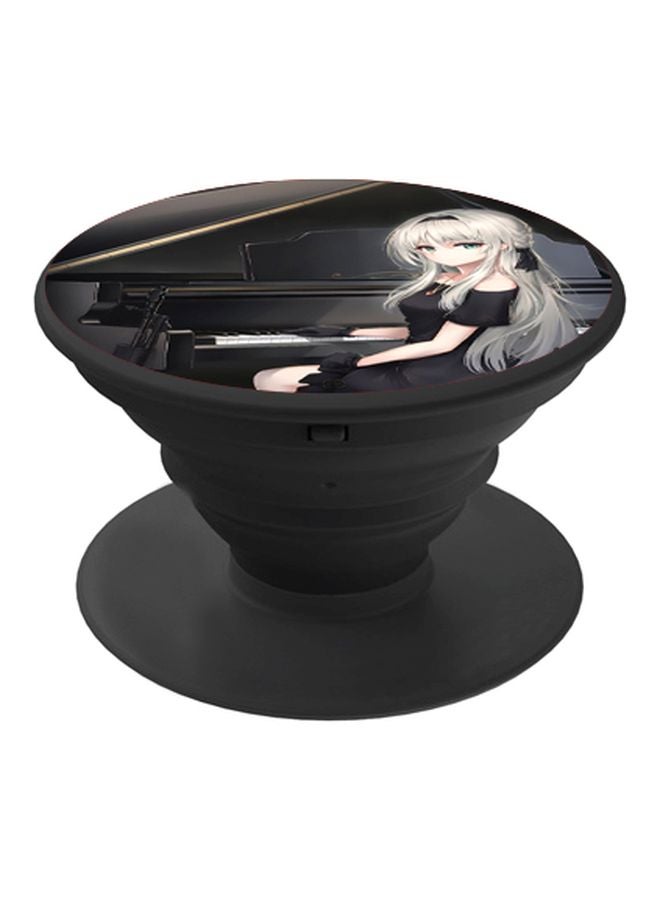 بي بي حامل هاتف بوب سوكيت بطبعة فتاة كرتونية أسود / بيج - Image 1