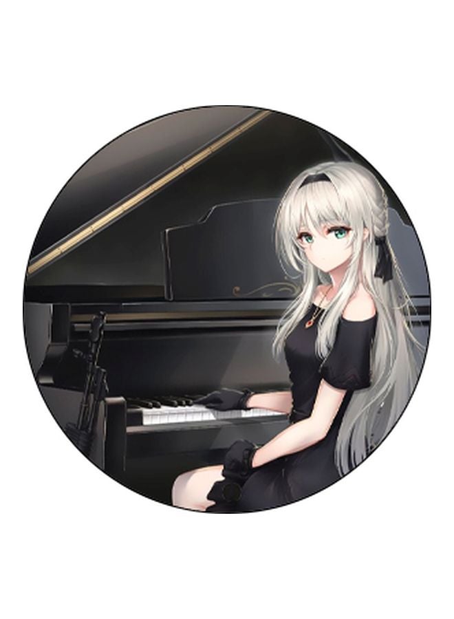 بي بي حامل هاتف بوب سوكيت بطبعة فتاة كرتونية أسود / بيج - Image 2