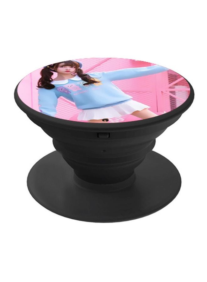 BP Girl Printed Pop Socket Phone Holder Pink/Blue/White - Image 1