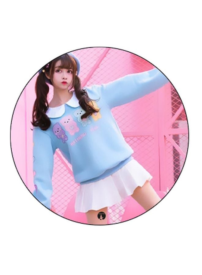 BP Girl Printed Pop Socket Phone Holder Pink/Blue/White - Image 2