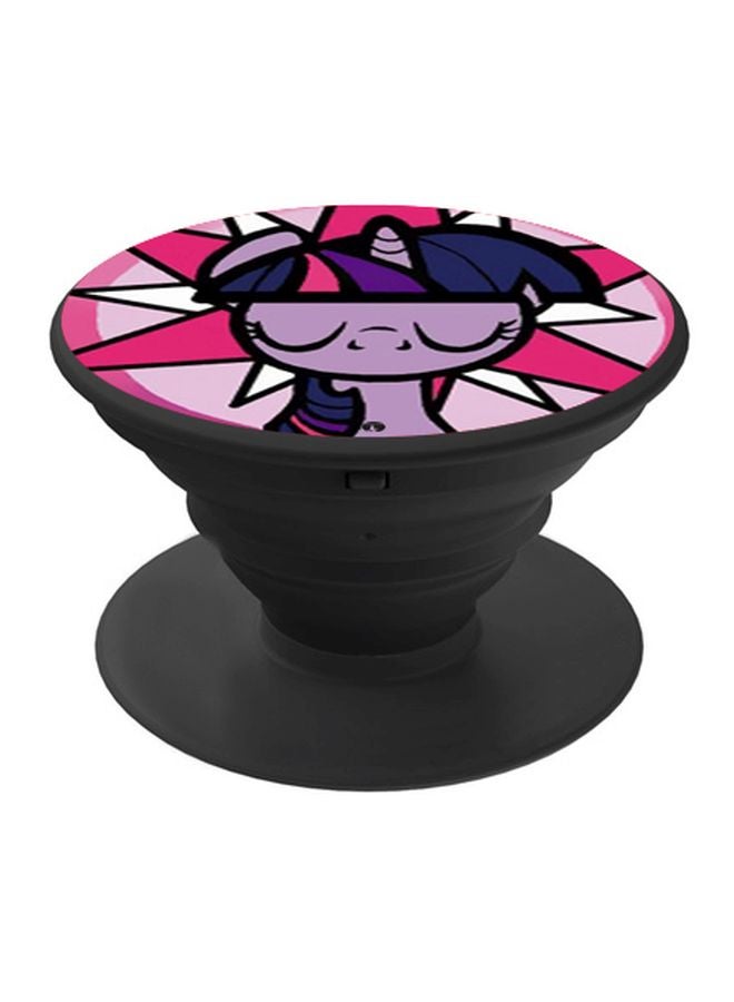 بي بي حامل هاتف على شكل مقبض أصابع منبثق بطبعة رسومات كرتونية وردي/ أزرق/ أرجواني - Image 1