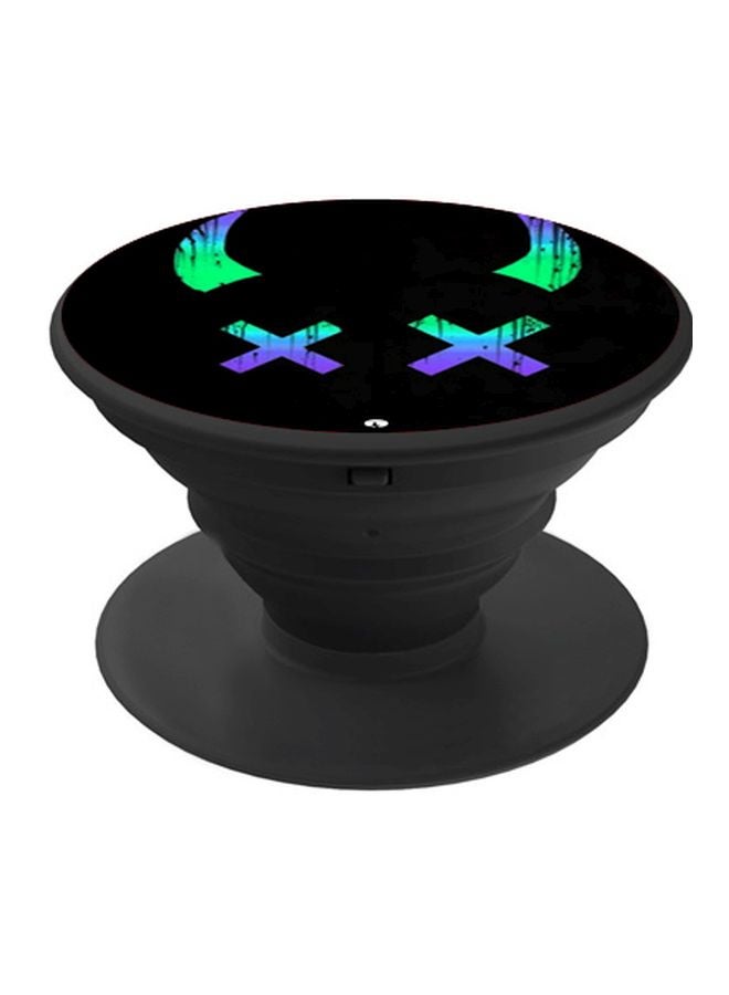 BP Cartoon Printed Pop Socket Phone Holder Black/Green/Purple - Image 1