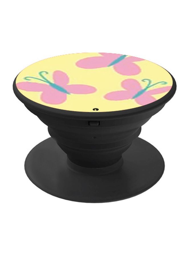 BP Cartoon Butterfly Printed Pop Socket Phone Holder Yellow/Pink/Blue - Image 1