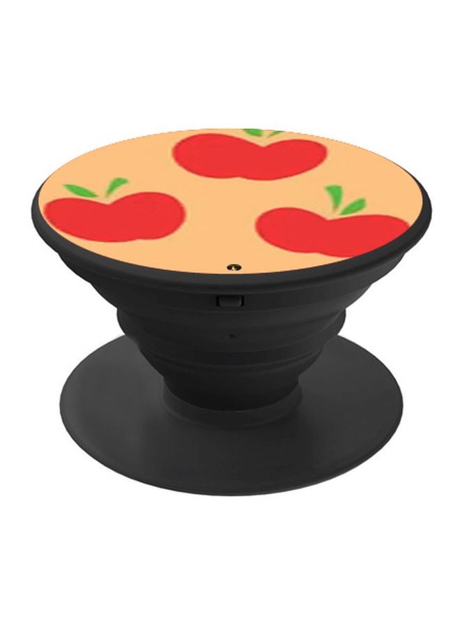 BP Apple Printed Pop Socket Phone Holder Beige/Red/Green - Image 1