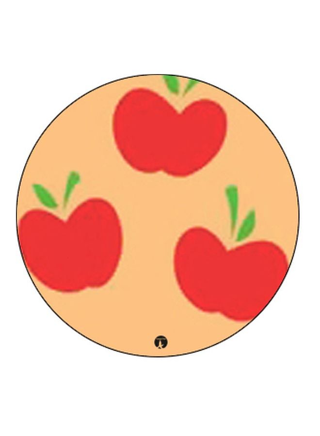 BP Apple Printed Pop Socket Phone Holder Beige/Red/Green - Image 2