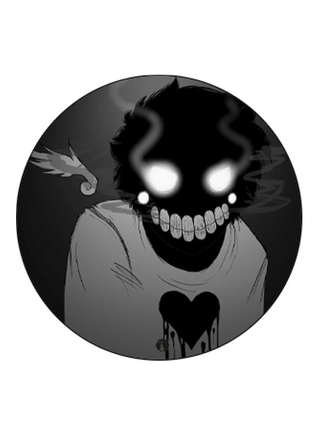 بي بي حامل هاتف على شكل مقبض أصابع منبثق بطبعة رسومات كرتونية أسود/ أبيض/ رمادي - Image 2