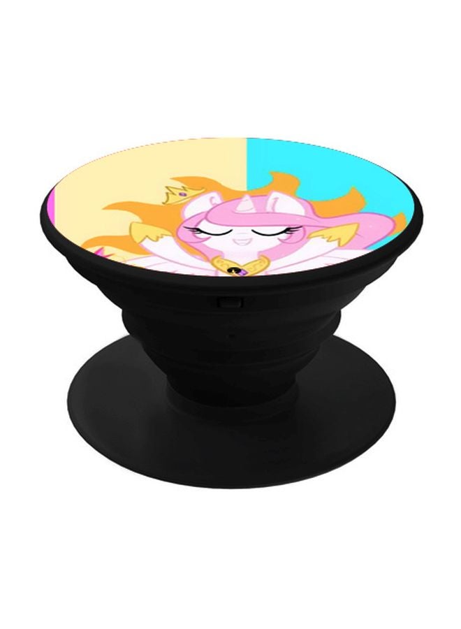 بي بي حامل هاتف على شكل مقبض أصابع منبثق بطبعة رسومات كرتونية أصفر / أزرق / وردي - Image 1