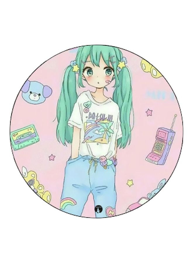 BP Cartoon Printed Pop Socket Phone Holder Pink/Green/White  - Image 2