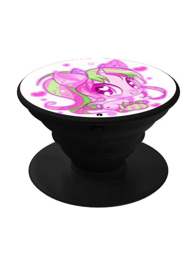 BP Cartoon Printed Pop Socket Phone Holder Pink/Green/White - Image 1