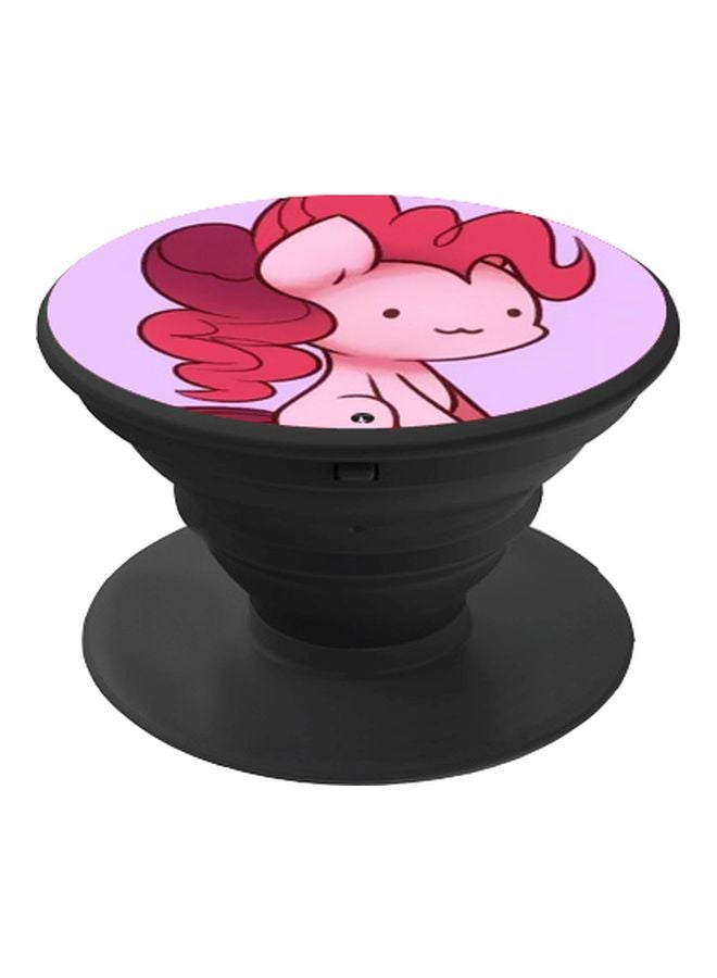 BP Cartoon Printed Pop Socket Phone Holder Pink/Red - Image 1