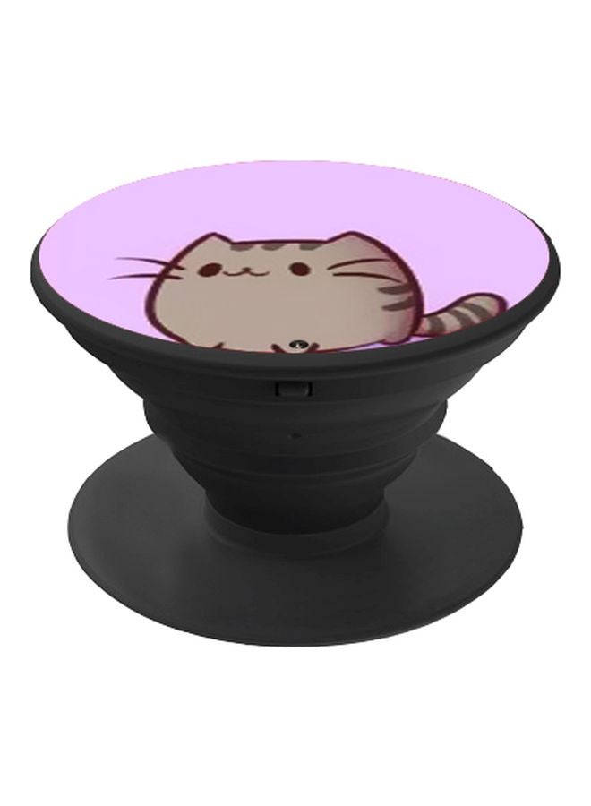 BP Cartoon Printed Pop Socket Phone Holder Purple/Brown - Image 1