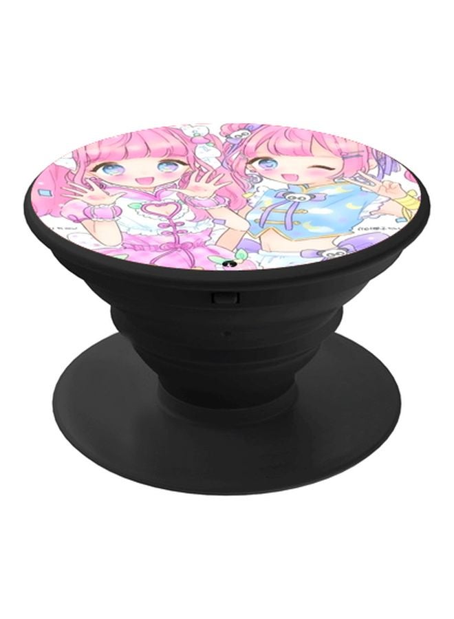 BP Cartoon Printed Pop Socket Phone Holder Pink/Blue/Beige - Image 1