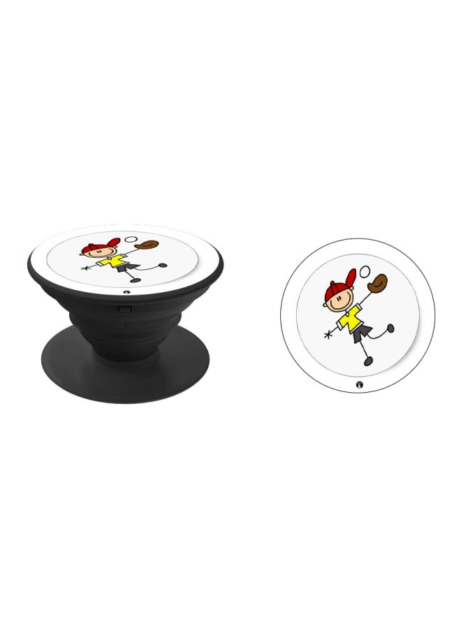 BP Cartoon Printed Pop Socket Phone Holder Black - Image 2