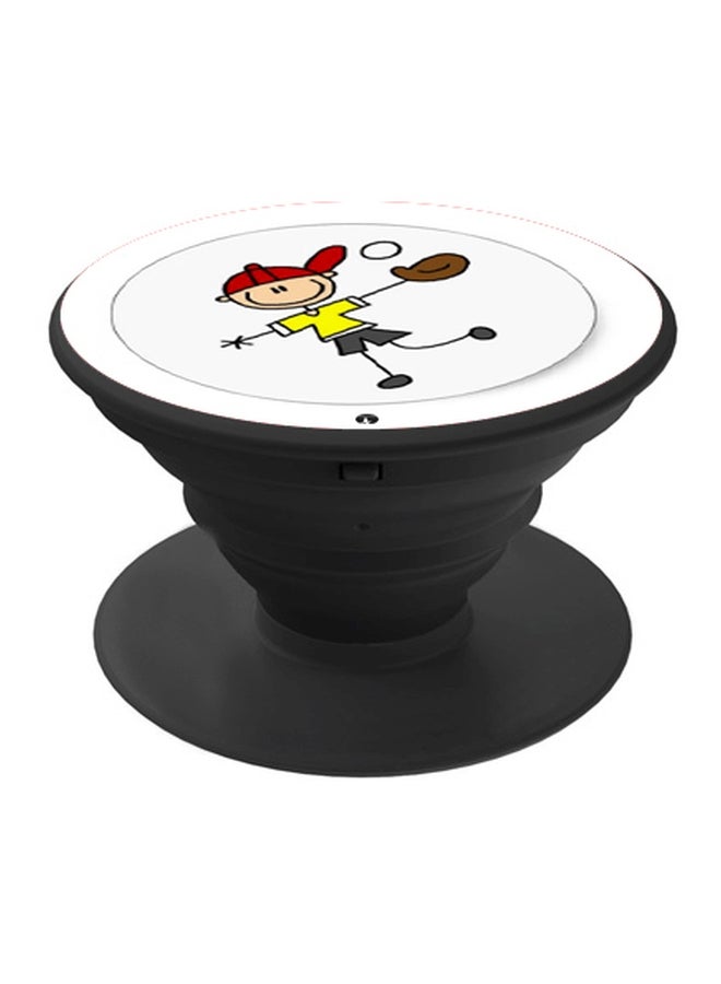 BP Cartoon Printed Pop Socket Phone Holder Black - Image 1