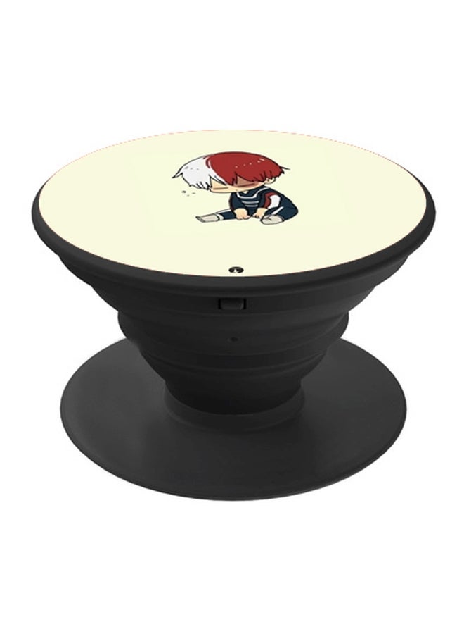 BP Cartoon Printed Pop Socket Phone Holder Black - Image 1