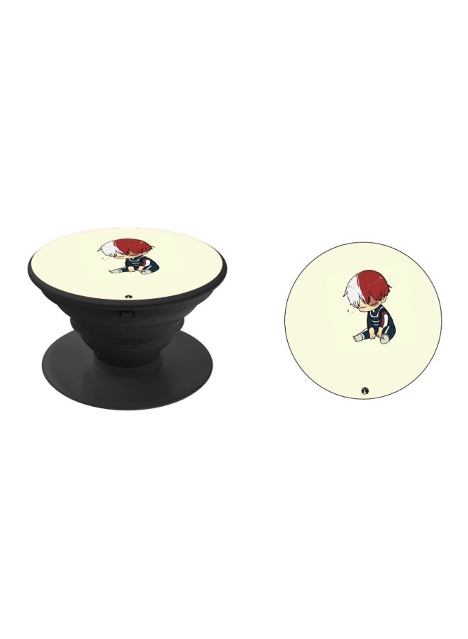 BP Cartoon Printed Pop Socket Phone Holder Black - Image 2