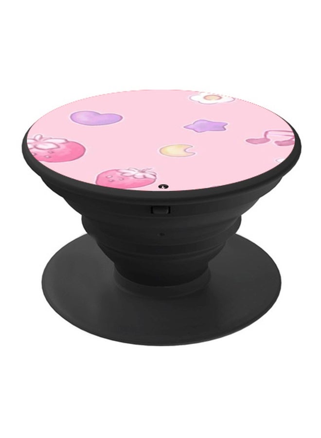 بي بي حامل هاتف بوب سوكيت بطبعة قلب أسود - Image 1