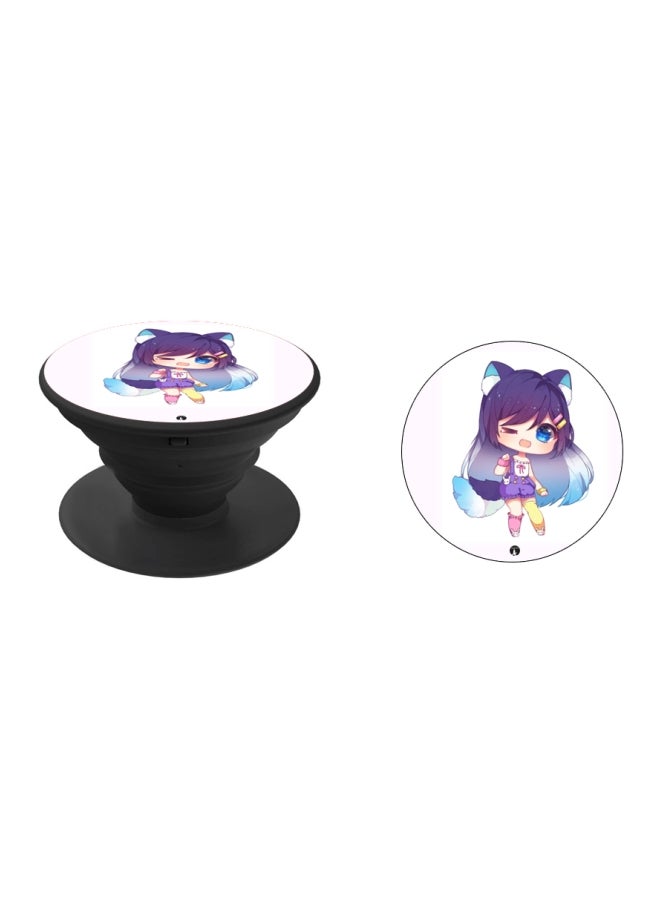 BP Anime Printed Pop Socket Phone Holder Black - Image 2