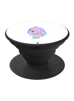 Anime Printed Pop Socket Phone Holder Black