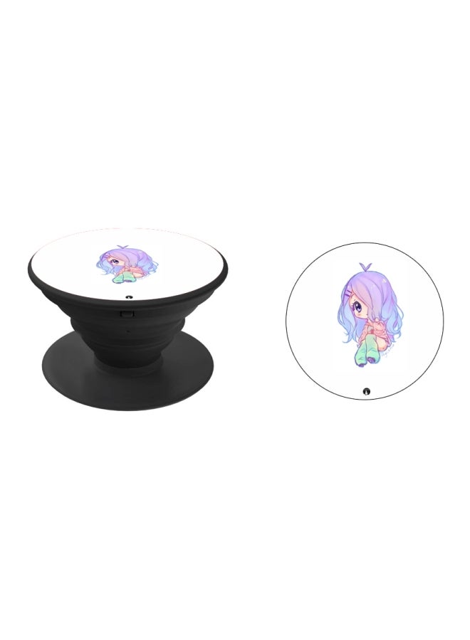 BP - Anime Printed Pop Socket Phone Holder Black - Image 1