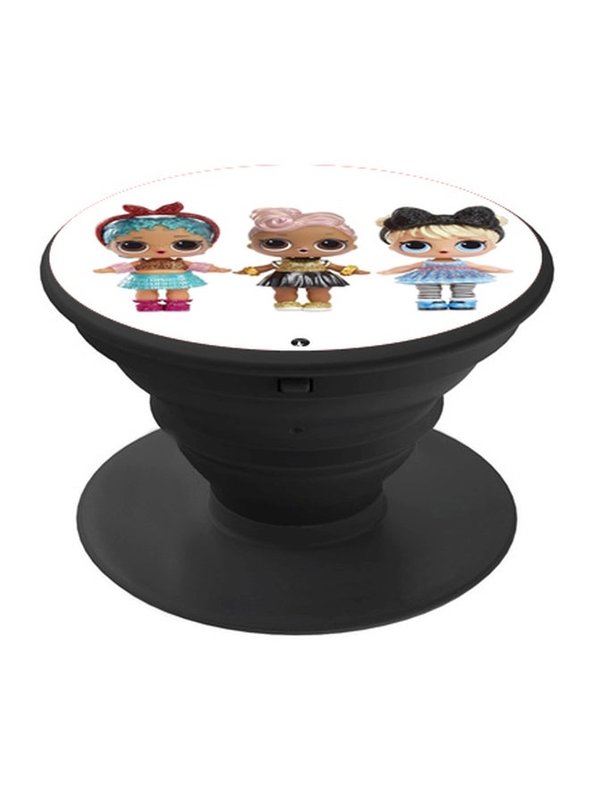 BP Doll Printed Pop Socket Phone Holder Black - Image 1