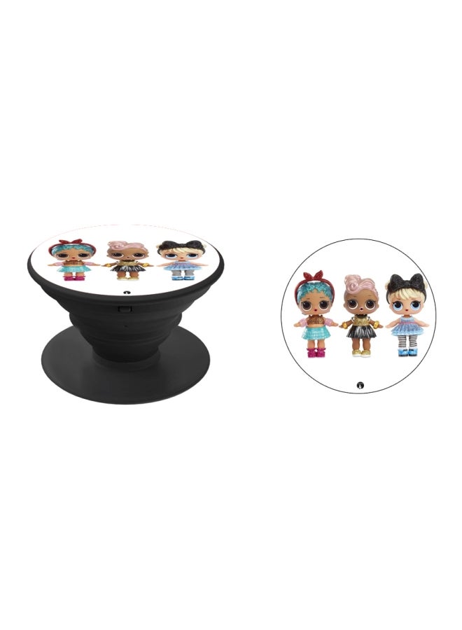 BP Doll Printed Pop Socket Phone Holder Black - Image 2
