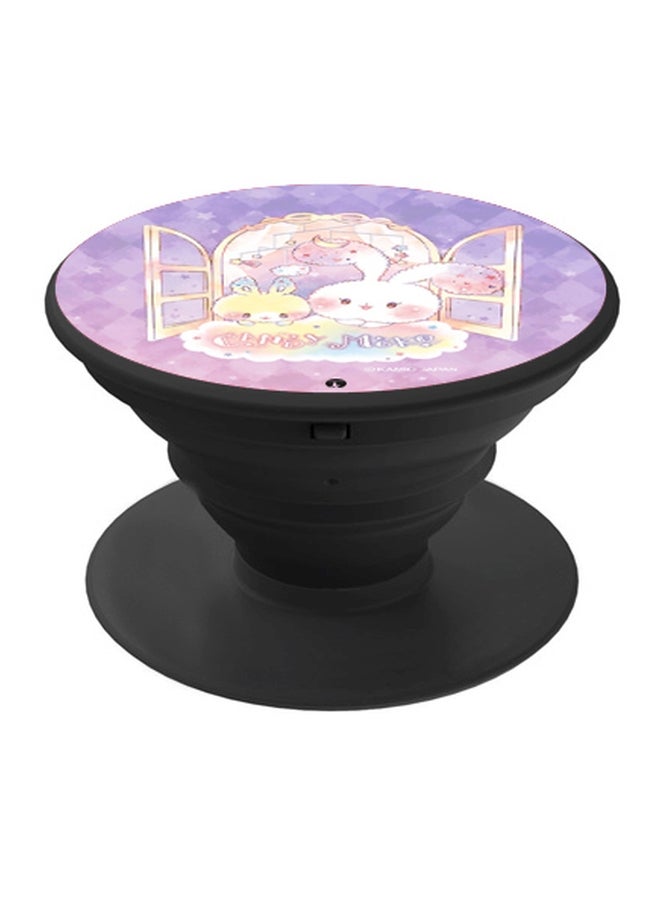 BP Bunny Printed Pop Socket Phone Holder Black - Image 1