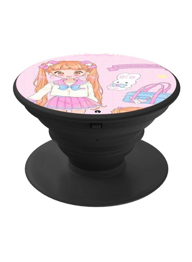 BP Anime Printed Pop Socket Phone Holder Black - Image 1