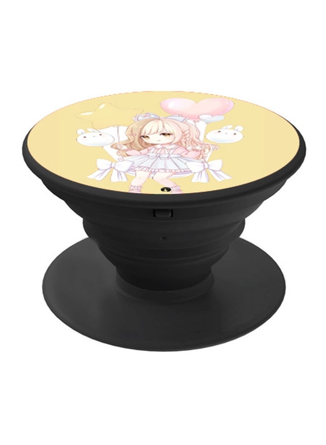 BP Anime Printed Pop Socket Phone Holder Black - Image 1