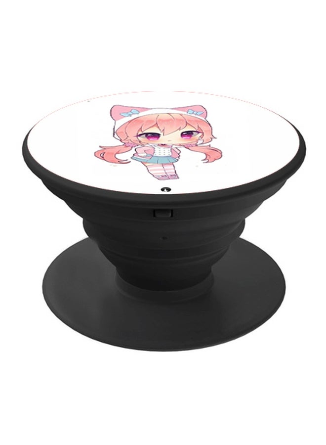BP Anime Printed Pop Socket Phone Holder Black - Image 1