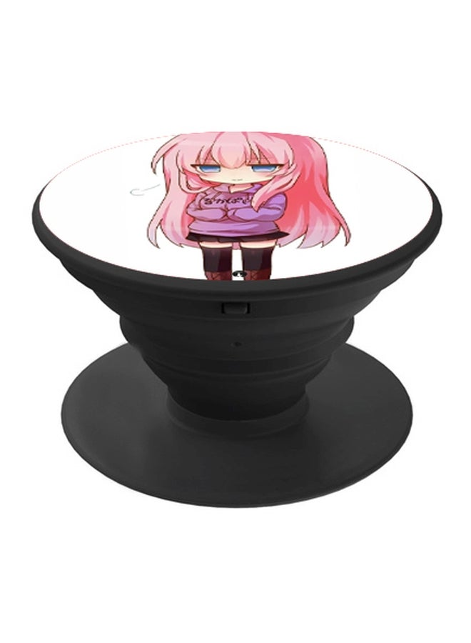 BP Anime Printed Pop Socket Phone Holder Black - Image 1