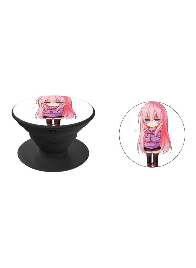 BP Anime Printed Pop Socket Phone Holder Black - Image 2