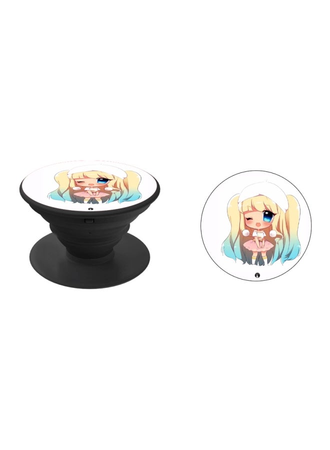 BP Anime Printed Pop Socket Phone Holder Black - Image 2