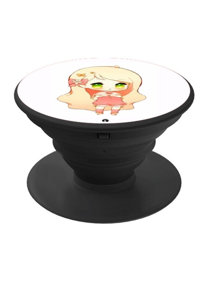 BP Printed Pop Socket Black/White/Pink - Image 1