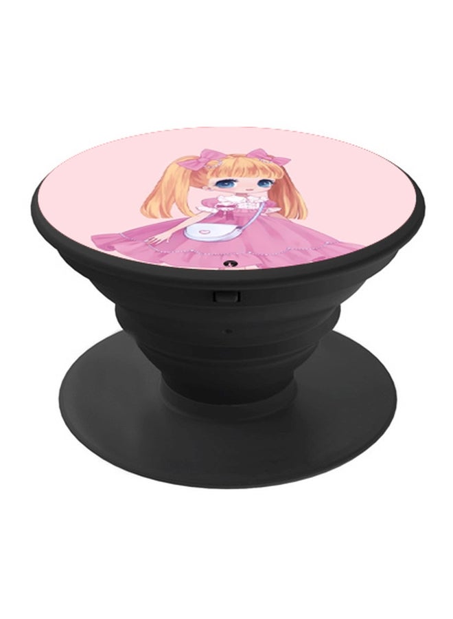 BP Printed Pop Socket Black/Pink/Brown - Image 1