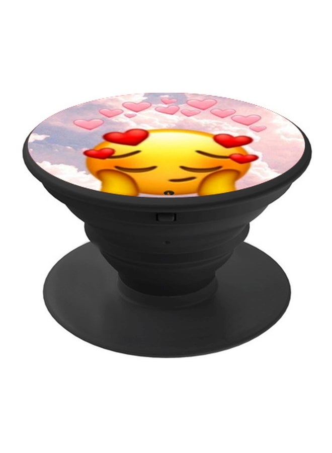 BP Printed Pop Socket Black/Pink/Yellow - Image 1