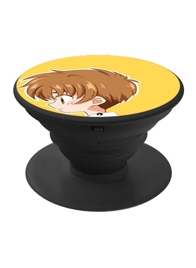 BP Printed Pop Socket Black/Yellow/Brown - Image 1