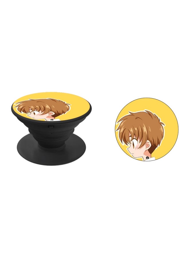 BP Printed Pop Socket Black/Yellow/Brown - Image 2