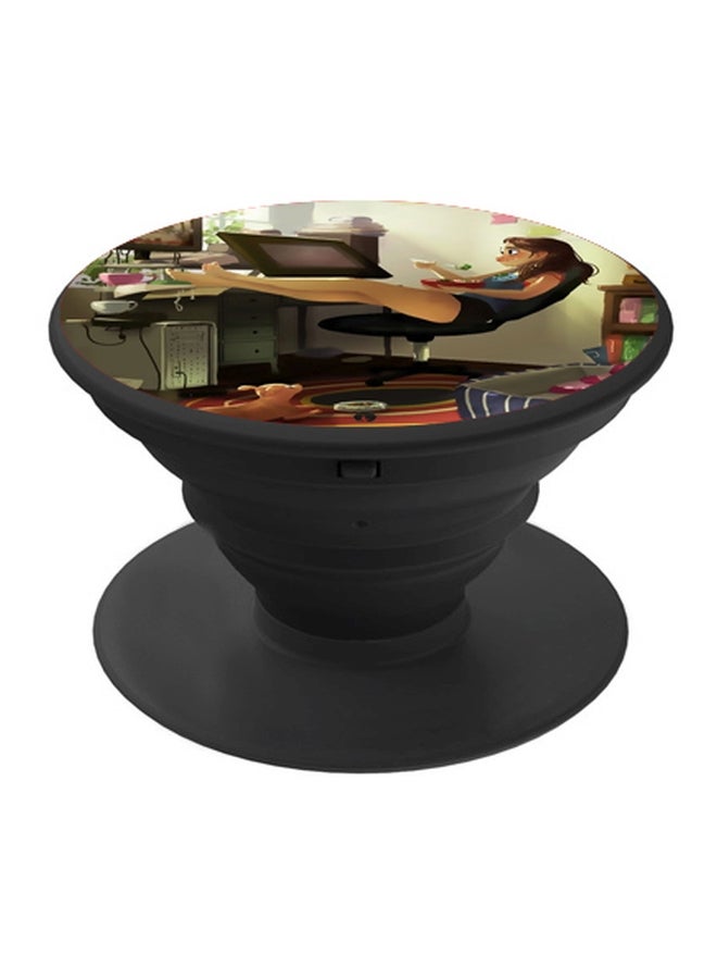 BP Printed Pop Socket Black/Blue/Brown - Image 1