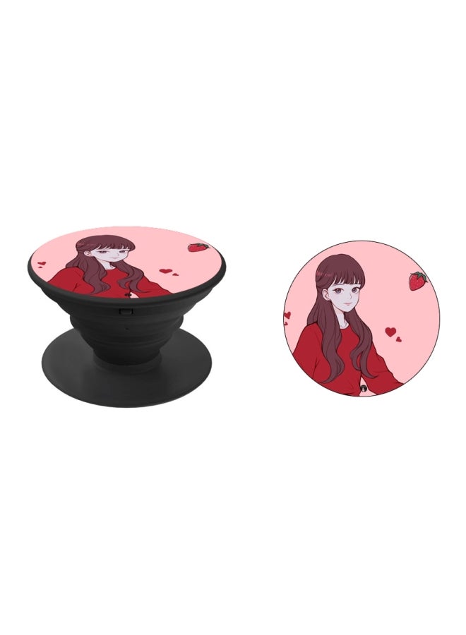 BP Printed Pop Socket Black/Red/Pink - Image 2