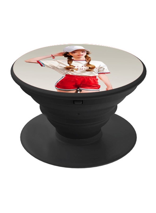 BP Printed Pop Socket Black/Red/Grey - Image 1